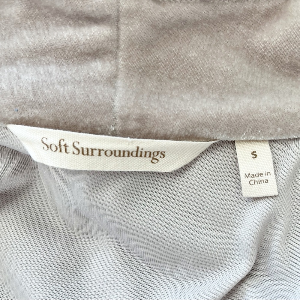 Soft Surroundings‎ Velvet Topper Jacket in Light Taupe - Picture 9 of 11